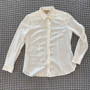 Burberry Crotchet Collar Top